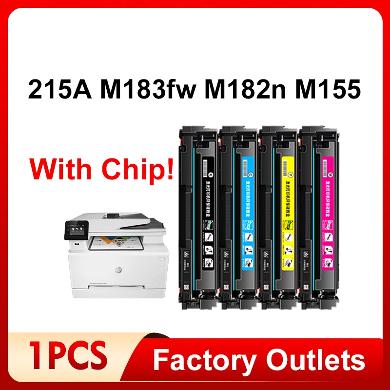 Uyumlu 215A Toner HP için kartuş Renkli LaserJet Pro MFP M183fw 182n M182nw M155a 155nw Dolum Yazıcı Kartuşları Çip İle Görüntü 0