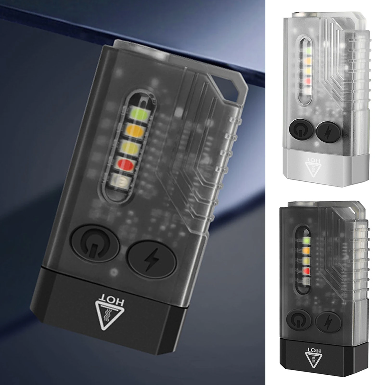 V10 anahtarlık el feneri USB tip-C şarj Mini taşınabilir Alarm kamp ışık IPX4 su geçirmez manyetik kırmızı ışık SOS kamp için Görüntü 0