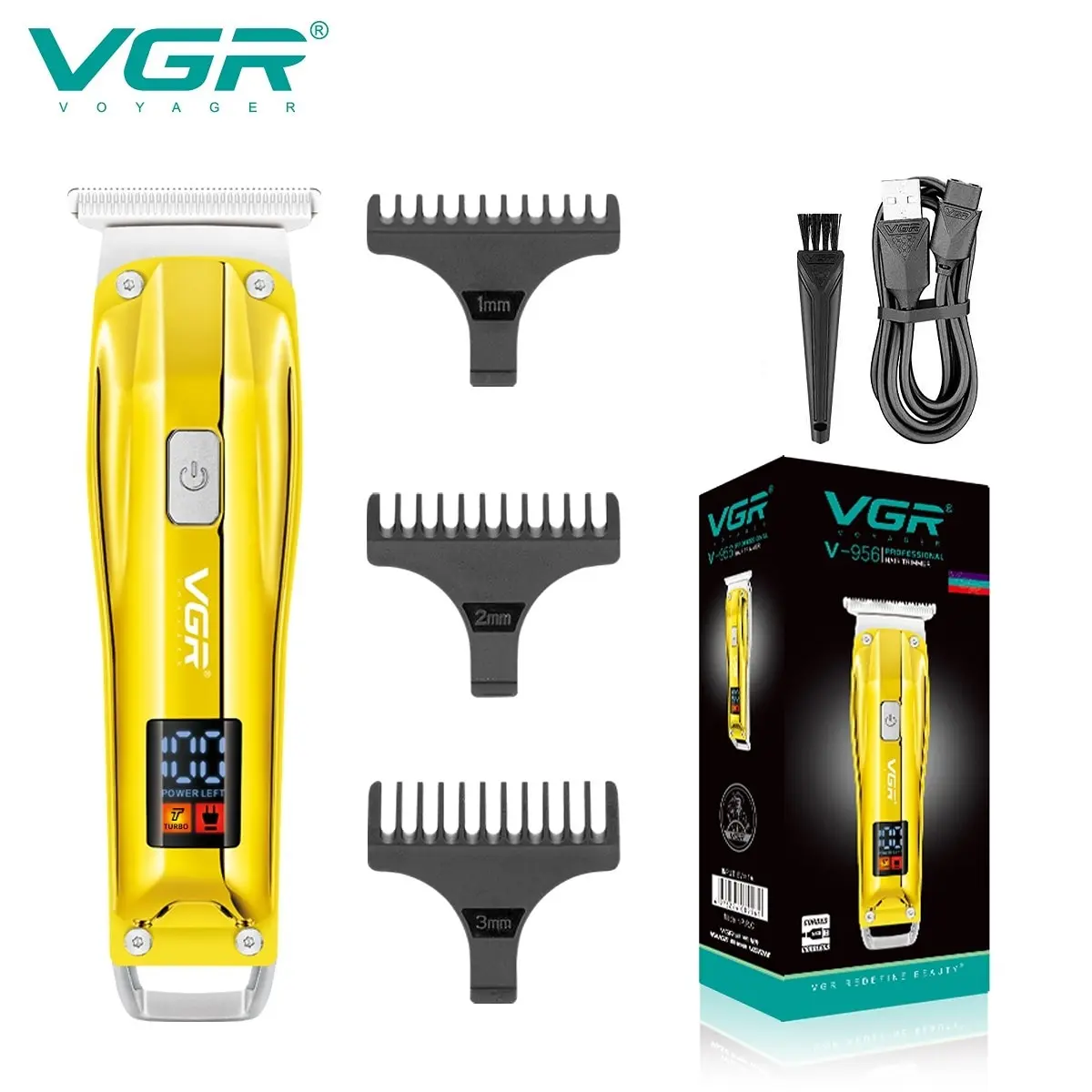 VGR Saç Kesme Elektrikli Saç Kesme Makinesi Akülü Saç Kesimi Makinesi Şarj Edilebilir Saç Düzeltici Taşınabilir Düzeltici Erkekler için V-956 Görüntü 0