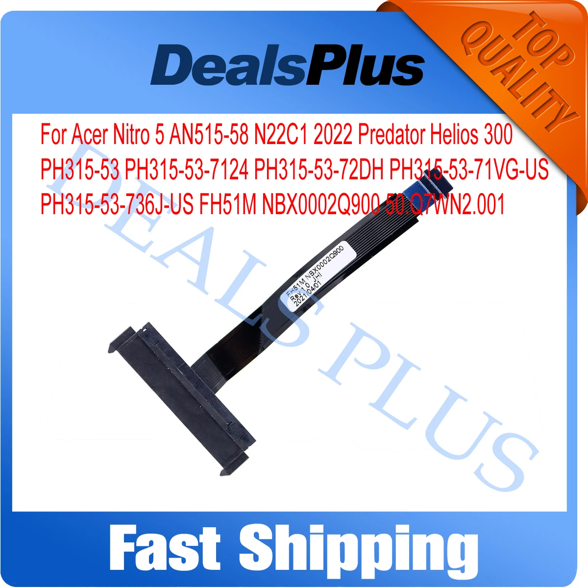 Yeni SATA HDD Sabit Sürücü Kablosu Acer Nitro 5 AN515-58 N22C1 2022 Predator Helios 300 PH315-53 Serisi NBX0002Q900 Görüntü 0