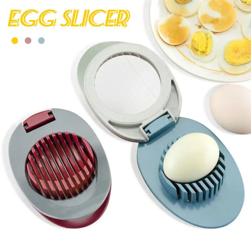 Yumurta Dilimleyici Kolay Temizlenebilir Kolayca Deforme Olmaz Yumurta Kesici Keskin Çelik Tel Paslanmaz Çelik Manuel Yumurta Kesici Yumurta Araçları Üç Renkli Görüntü 0