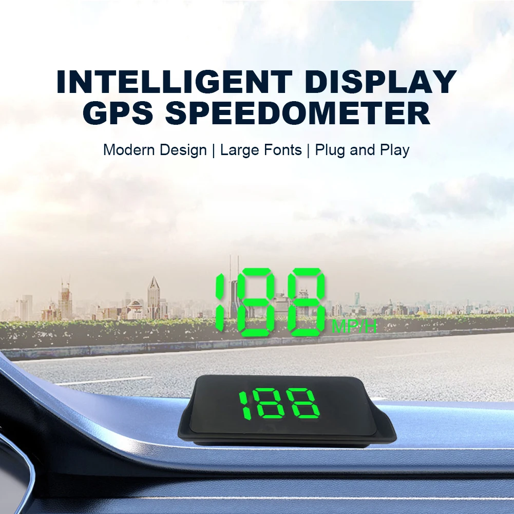 1/2/3 ADET Araba Dijital GPS Speedo HUD Dijital Kilometre Tak ve Çalıştır Tüm Arabalar için Büyük Yazı Tipi Dijital Hız Ölçer KMH MPH Otomatik Görüntü 1