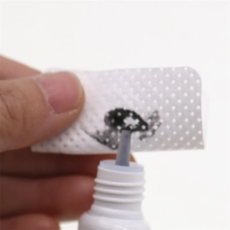100 ADET Tüy Bırakmayan Oje Çıkarıcı Pamuk Mendil UV Jel İpuçları Sökücü Temizleyici Kağıt Pedi tırnak cilası Sanat Temizleme Manikür Aracı Görüntü 1