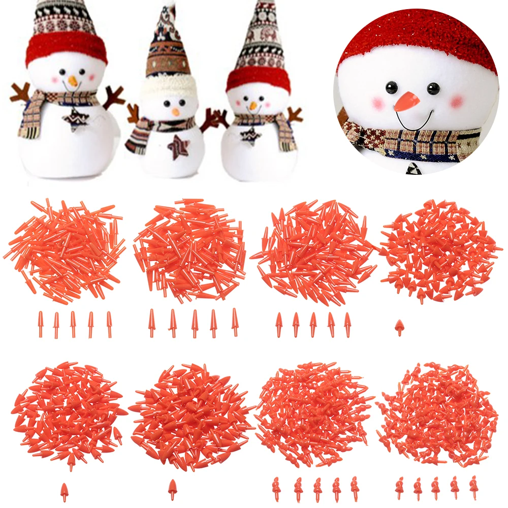 100 Adet / torba Kardan Adam Kırmızı Burun Plastik 8 Boyutları DIY El Sanatları Bebek Burun Noel Baba Burun Dikiş Bebek Kukla Dolması Peluş Hayvanlar Görüntü 1