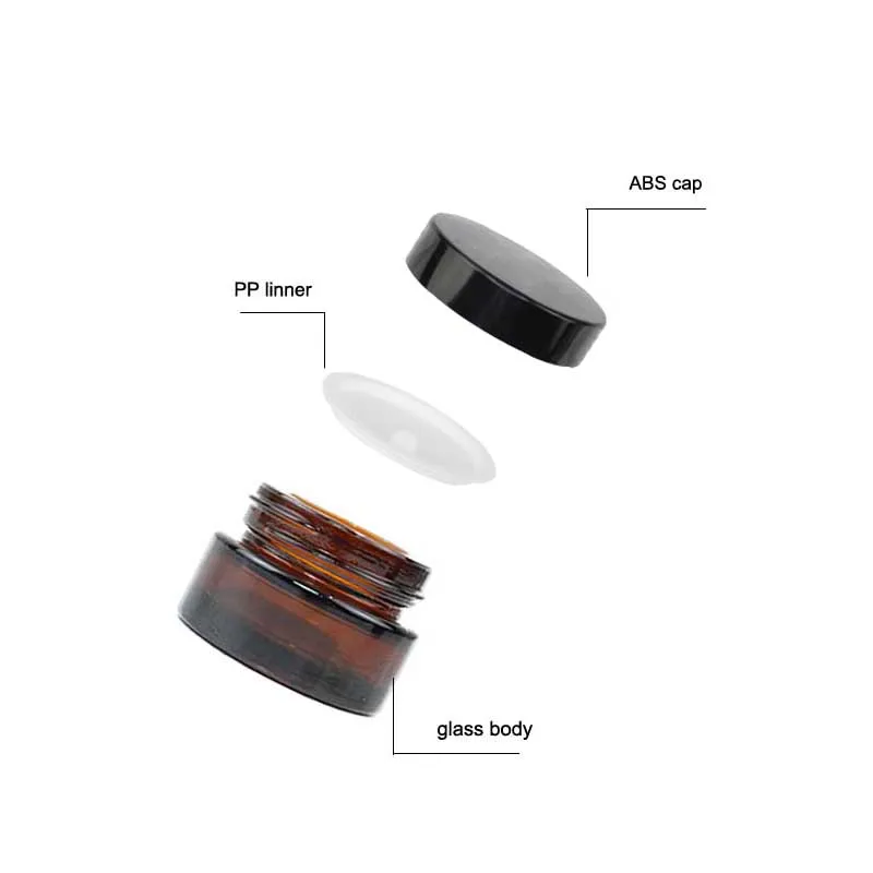 12 Adet / paket 5g Amber Kozmetik Yüz Kremi Doldurulabilir Şişeler Taşınabilir Boş Makyaj Kavanoz Pot Seyahat Ev Konteyner saklama kutusu Görüntü 1