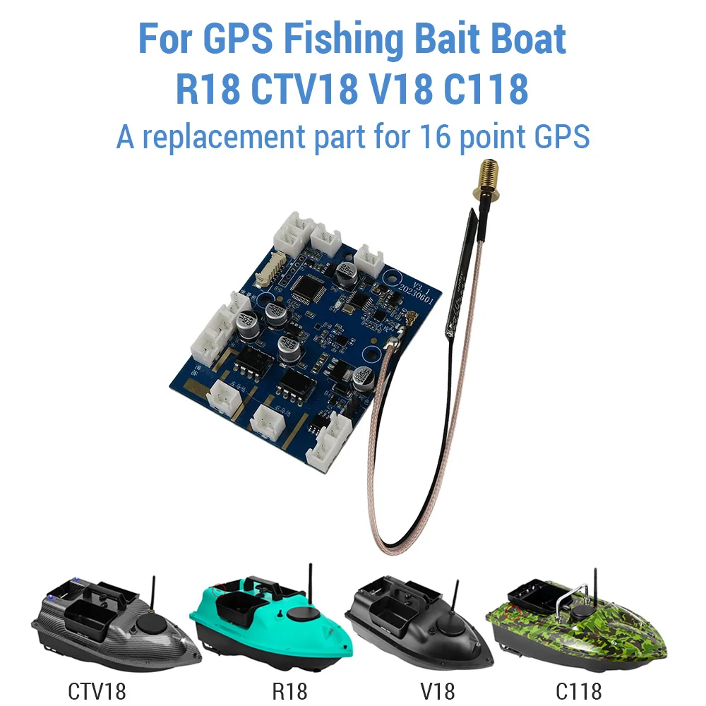 16 Nokta GPS Balıkçı Teknesi Ana Kurulu R18 CTV18 V18 C118 Yedek Aksesuarları Parçaları Açık Balıkçılık İçin Görüntü 1