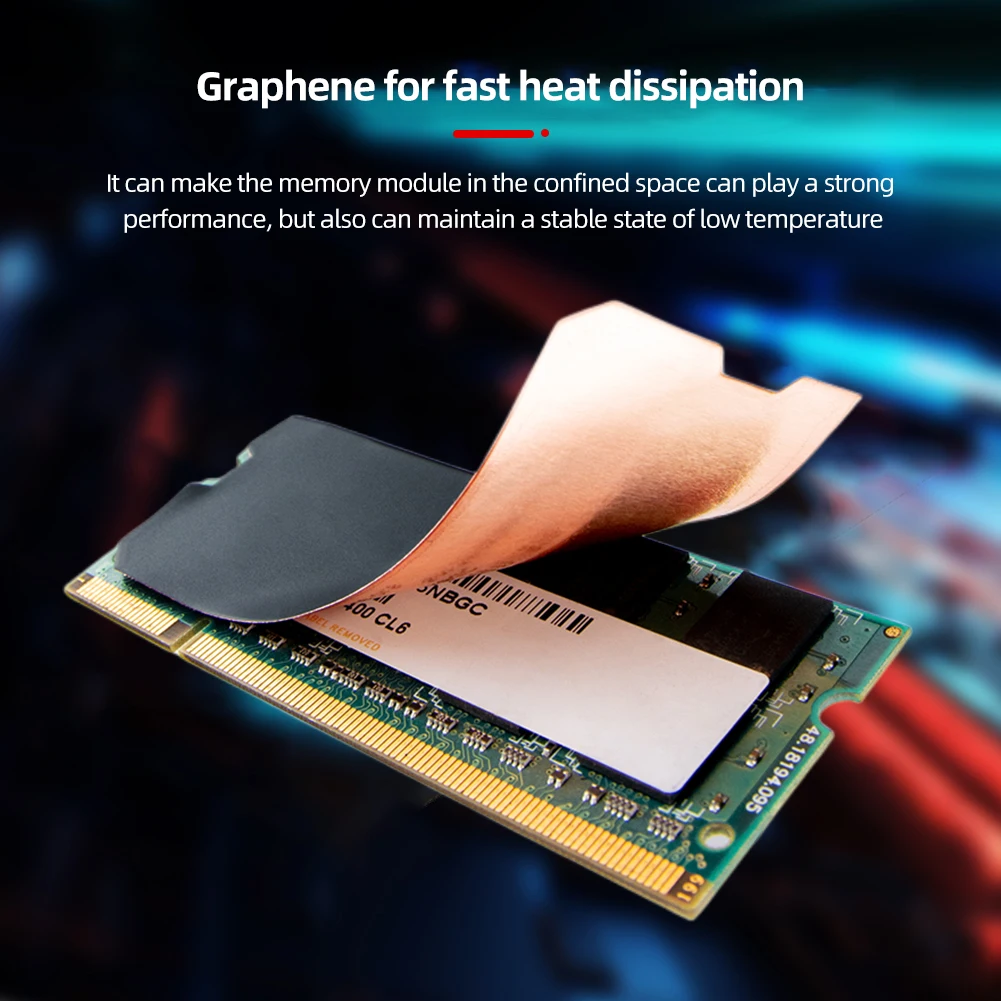 2 adet ısı dağılımı pedi Bakır Folyo tasarım Termoritik Ped Antioksidan hafif İnce PC DDR5 DDR4 DDR3 Bellek Modülü Görüntü 1