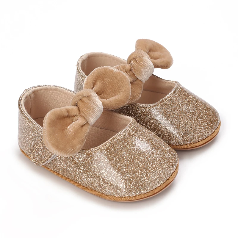 2023 Bebek Ayakkabıları PU Deri Okul Öncesi Kızların İlk Yürüteç Yay Yumuşak Taban Flaş Ayakkabı Kızların Yenidoğan Prenses Ayakkabı 0-18M Görüntü 1