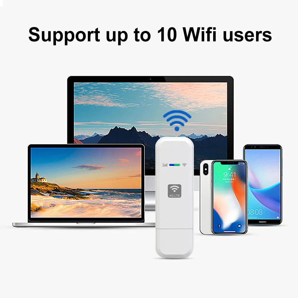 4G LTE USB WiFi sim kartlı router Yuvası Taşınabilir WiFi LTE USB 4G Modem Tak ve Çalıştır Avrupa Versiyonu Açık Seyahat için Görüntü 1