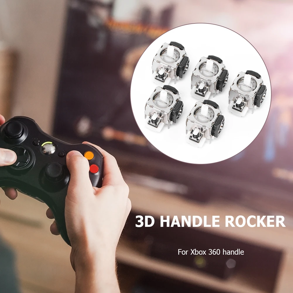 5 adet Analog Thumb Joystick Değiştirme Kolu Onarım Parçaları Gamepad 3D Analog Joystick Modülü Xbox 360 Oyun Denetleyicisi Görüntü 1