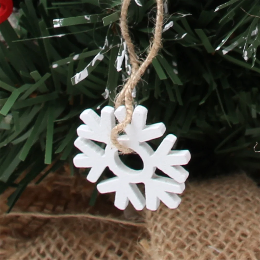 50 adet Beyaz Kar Tanesi Noel Süsler Noel Süslemeleri Ev için Noel Kolye Dekor Malzemeleri 2024 Navidad Natale Noel Görüntü 1