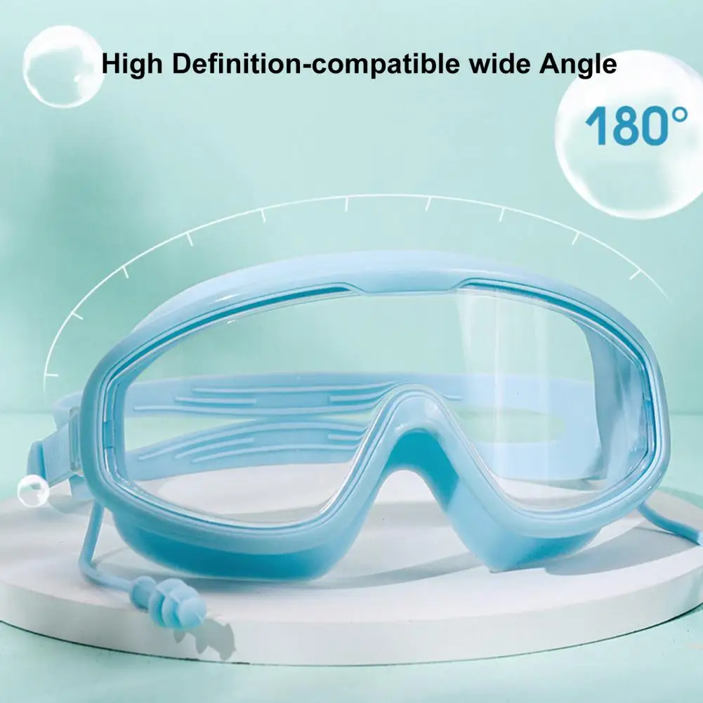 Anti-scratch yüzme gözlükleri Yüksek Netlik Koruyucu 3D Uydurma Büyük Çerçeve yüzme gözlükleri Görüntü 1