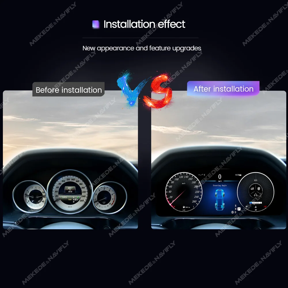 Araba LCD Gösterge Paneli Hız Göstergesi Mercedes Benz E Sınıfı İçin W212 E200 E230 E260 E300 S212 Dijital Küme Enstrüman Ekran Görüntü 1