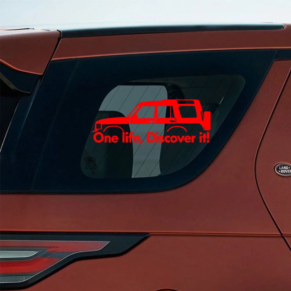 Araba Pencere Sticker Oto Grafik Vücut Gövde Tampon Vinil Dekor Çıkartması Land Rover Discovery 3 4 İçin LR3 LR4 Bir Yaşam Keşfedin Görüntü 1