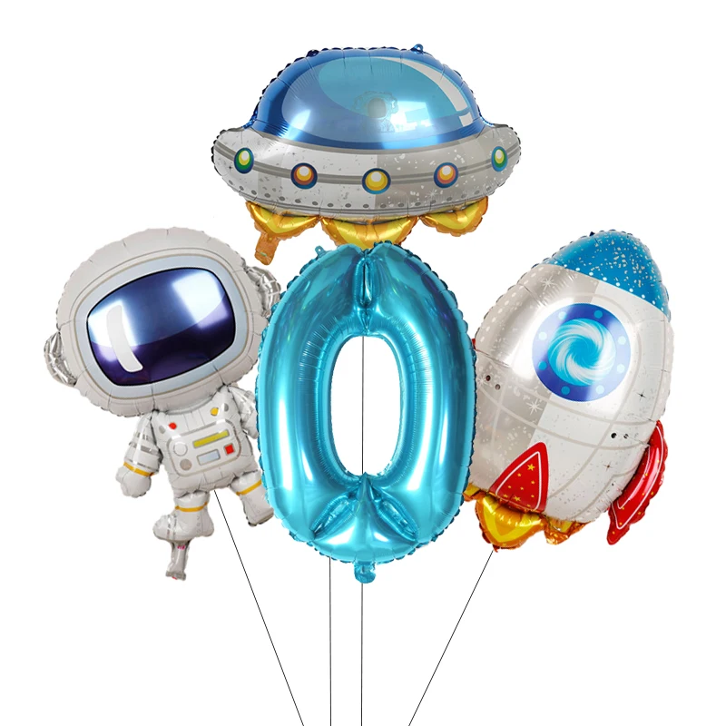 Astronot Tema Balonlar Roket Dış Uzay Uzay Gemisi Folyo Balonlar Doğum Günü Partisi Süslemeleri İçin Galaxy Tema Çocuk Çocuklar Globos Görüntü 1
