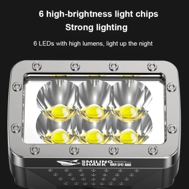 Ayarlanabilir sabit odak taşınabilir el feneri güçlü altı lamba boncuk güçlü ışık el feneri şarjlı parlak uzun menzilli dört dişli Görüntü 1
