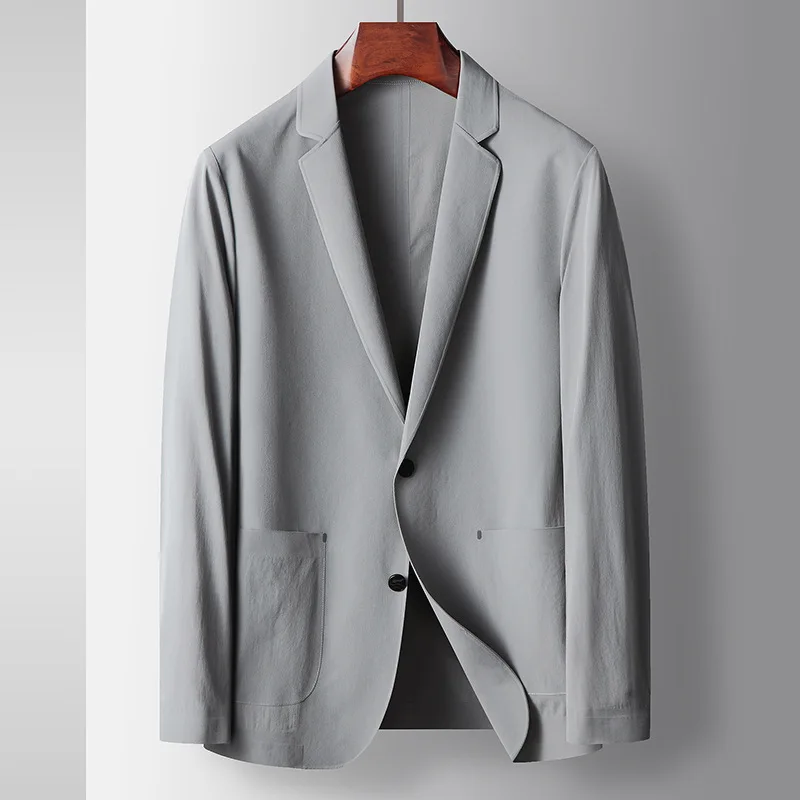 C1222 - 2023 yeni takım elbise erkek düz renk takım elbise rahat ceket Görüntü 1