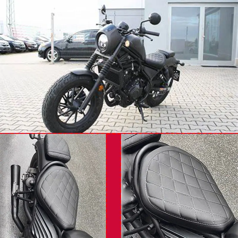 CMX 500 Motosiklet Arka yolcu koltuğu minder örtüsü İçin Yumuşak Deri Honda Rebel 300 CMX300 CMX 500 2017 2018 2019 2020 2021 Görüntü 1