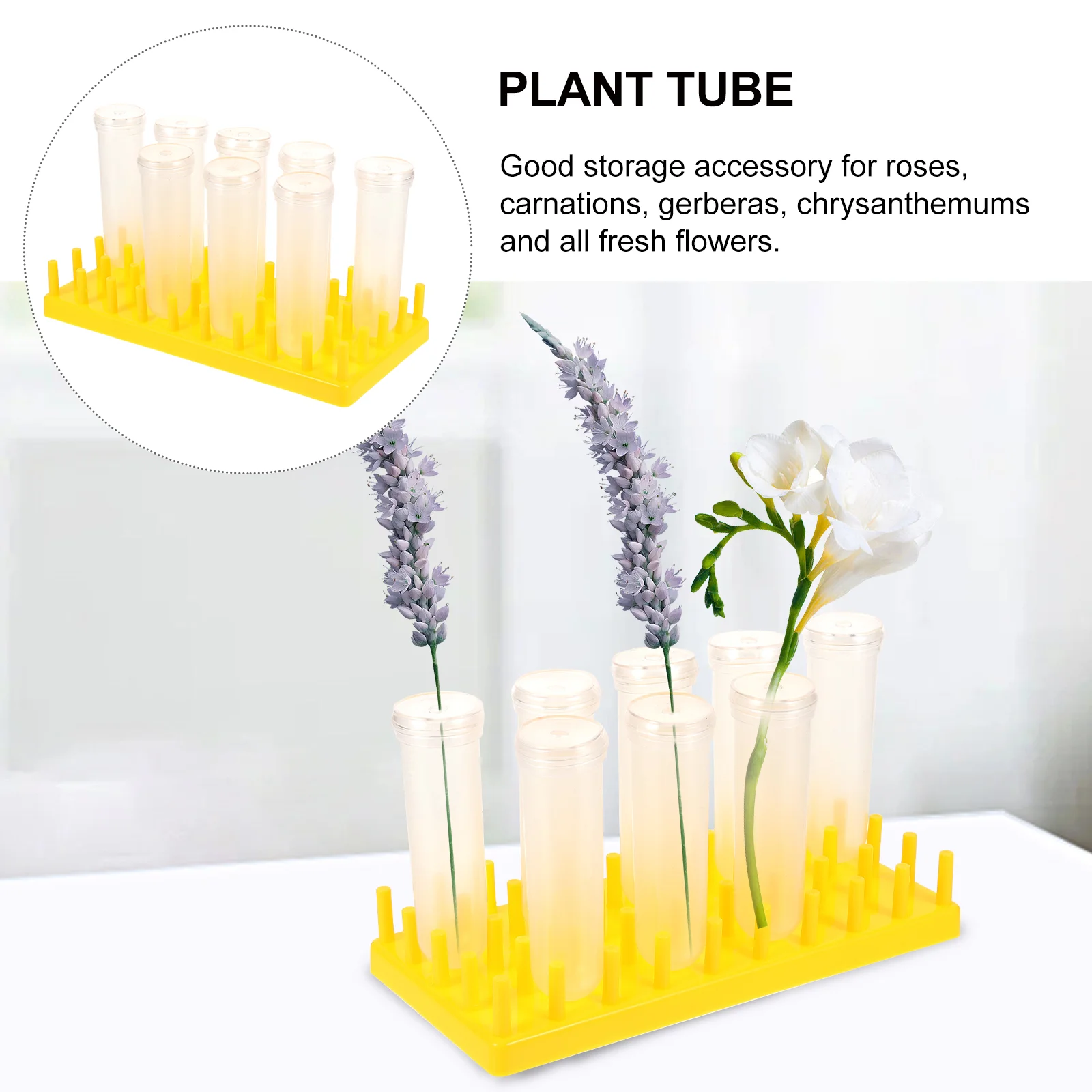 Dikim Tüpü Mükemmel Hediye Çiçek Tüpleri Test Çiçekçi Malzemeleri Çiçek Beslenme Plastik DIY Konteyner Görüntü 1