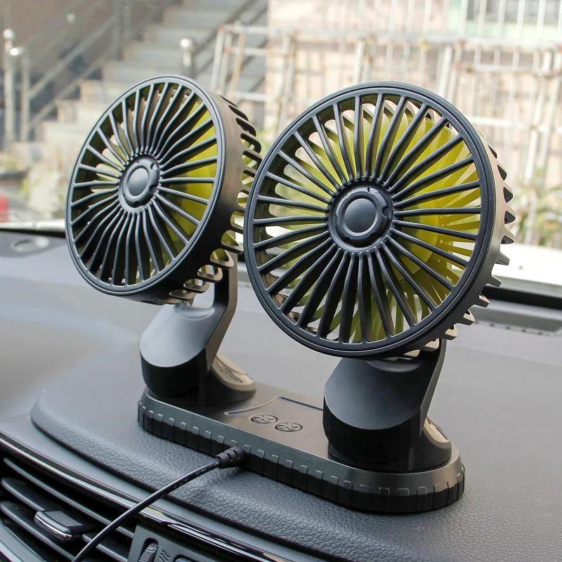 EAFC Mini araba fanı 360 Derece Dönen Soğutma Rüzgar Düşük Gürültü Yaz Araba Klima Soğuk Fan Havalandırma Araba Ev 5V USB Görüntü 1