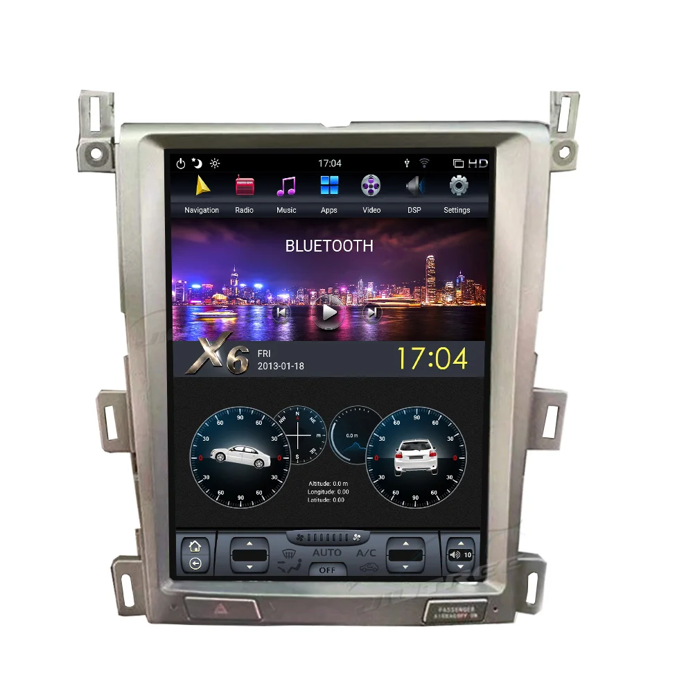 Ford İthal Kenar 2007-2014 için PX6 12.1 inç Android Araba Radyo Multimedya Oynatıcı Otomatik Stereo teyp GPS Navigasyon Görüntü 1