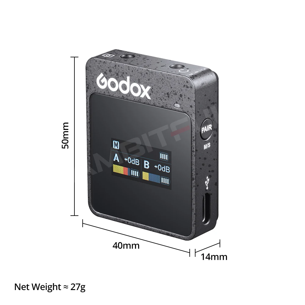 Godox 2.4 GHz MoveLink II M1 M2 Kablosuz Yaka Yönlü Mikrofon Verici Alıcı Telefon Kamera için Akıllı Telefon Görüntü 1