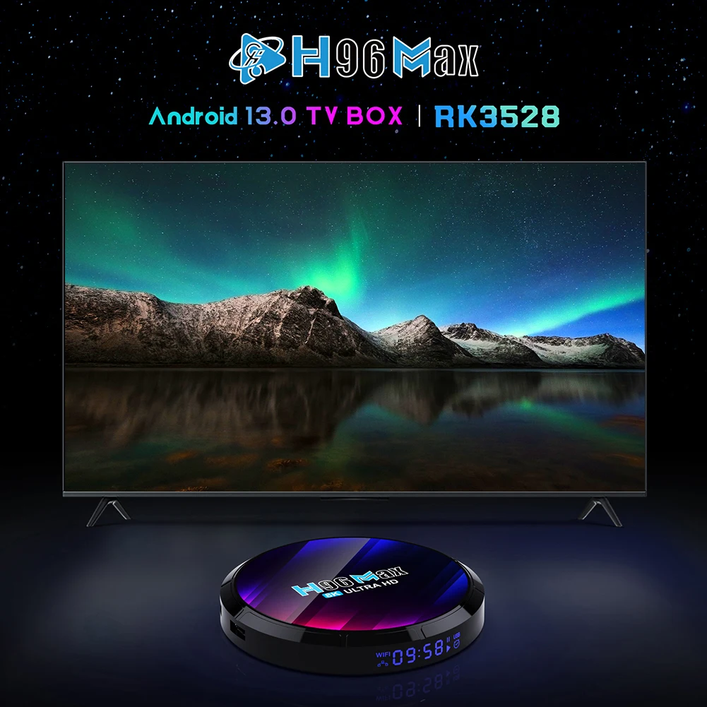 H96 MAX RK3528 Akıllı TV akışlı medya Oynatıcı Desteği 8K Video Çözme Medya Oynatıcı Desteği 2.4 G/5G Wıfı6 Android 13 için Görüntü 1