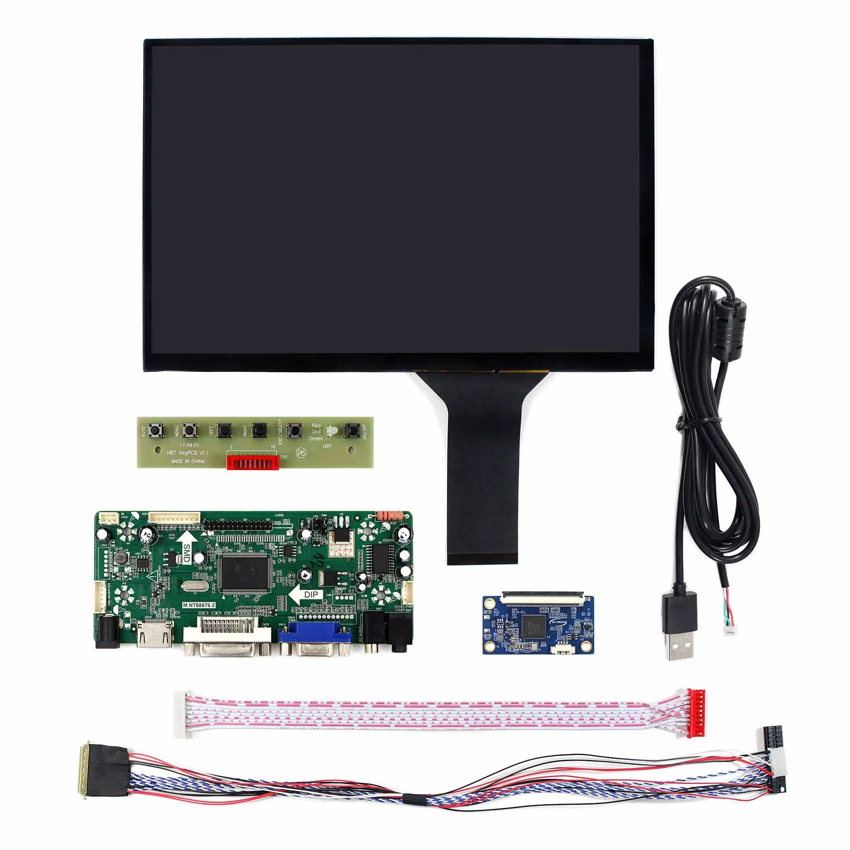 HDMİ VGA DVI LCD Denetleyici Kurulu ile çalışmak 10.1 inç 1280x800 LCD M101NWWB Kapasitif Dokunmatik ekran İle Görüntü 1