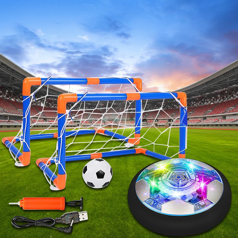Hava Güç Hover Topu ile led ışık ve Köpük Tampon Kapalı Açık Oyuncaklar Hava Yüzen Futbol Topu Hover Topu için Erkek Kız Görüntü 1