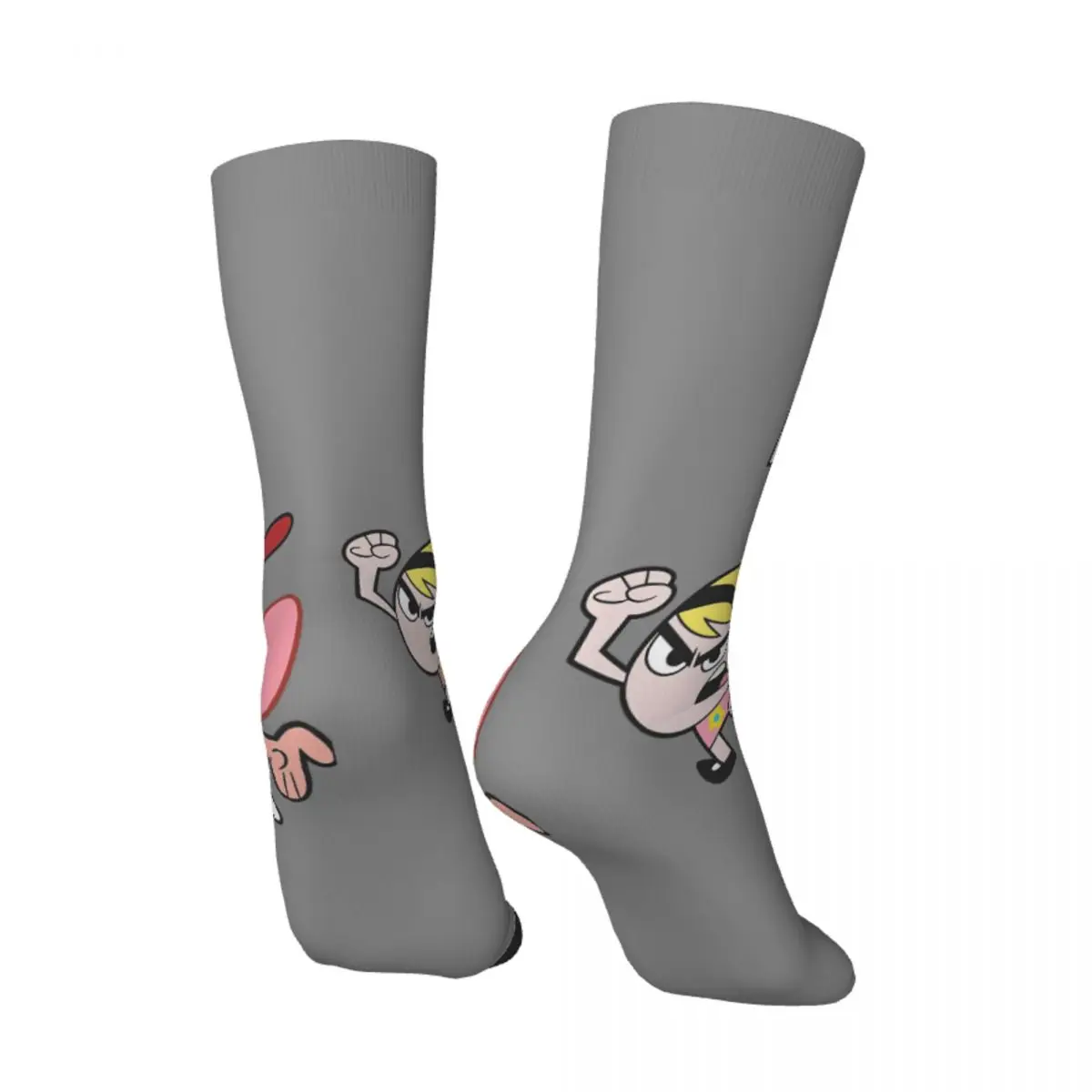 Hip Hop Retro Temel Çılgın erkek çorapları Unisex Grim Maceraları Billy ve Mandy Karikatür Harajuku Desen Baskılı Ekip Çorap Görüntü 1
