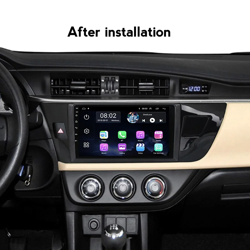 IPS Android 11 Ana Ünite Araba Multimedya Oynatıcı Toyota Corolla 2013 2014 2015 İçin 2G + 32G ROM Autoradio desteği Carplay DVR Kamera Görüntü 1