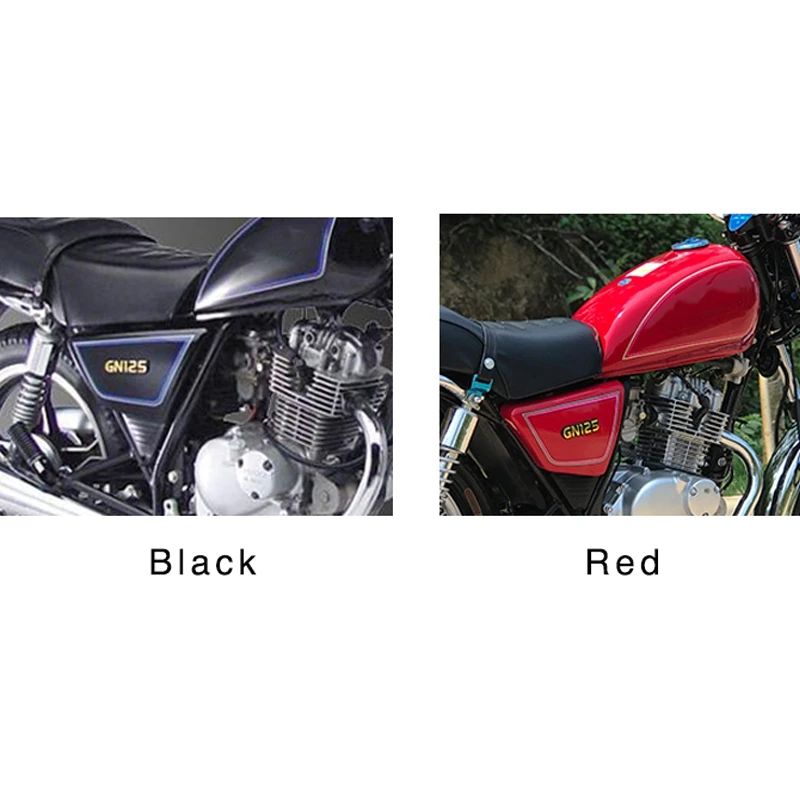 Kırmızı Motosiklet Pil Yan çerçeve Yan Kapakları Panelleri Suzuki GN125 GN 125 Görüntü 1