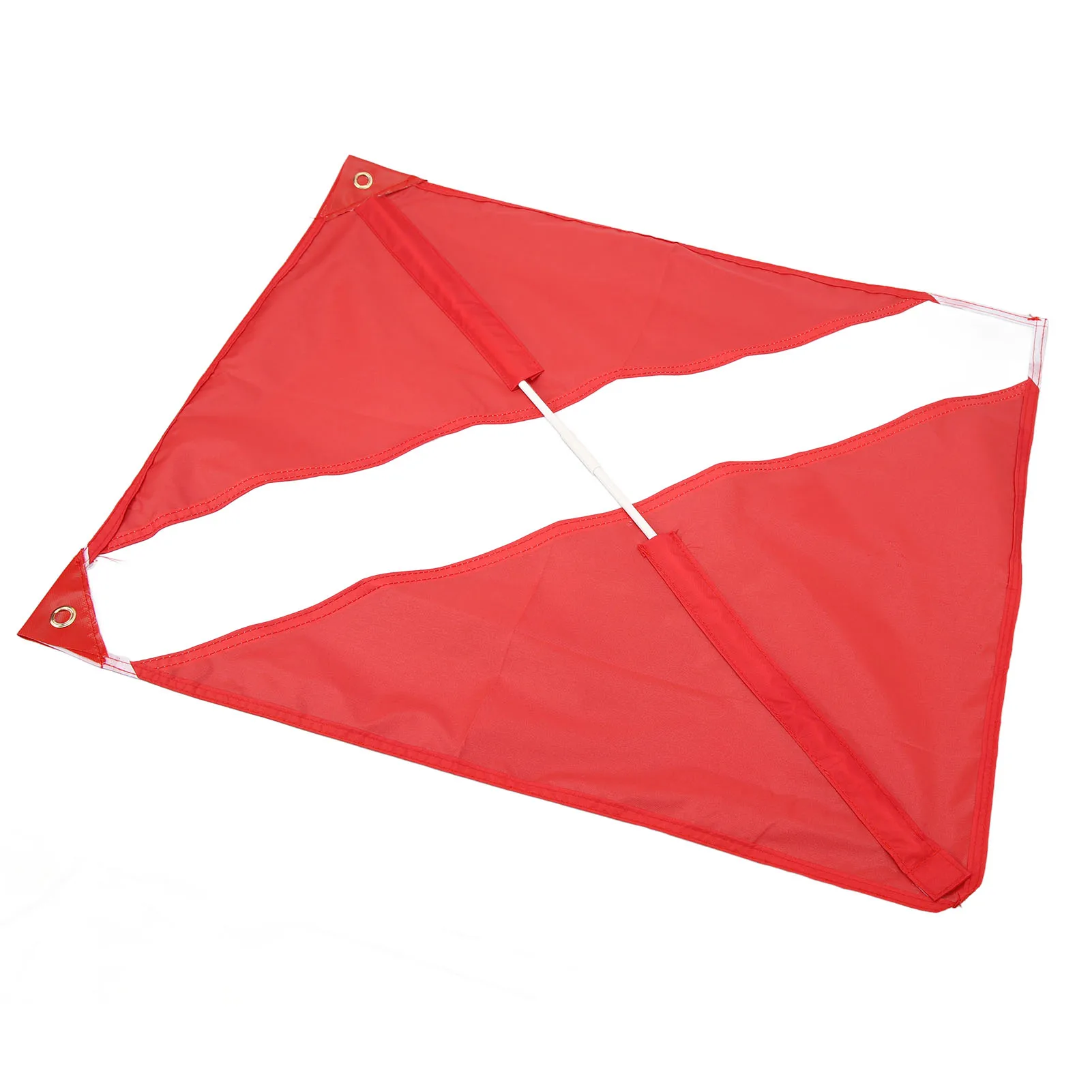 Kırmızı ve Beyaz Renklerle Gemide Güvenli Dalgıç Uyarısı için Dalış Bayrağı Görüntü 1