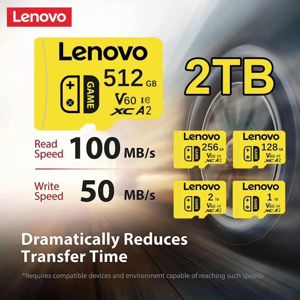 Lenovo Ultra Mikro TF SD kart 128GB 2TB SD Hafıza Kartı 1TB Yüksek Hızlı TF/SD Flash Kart mini SD Kart Hoparlör Robot Drone Görüntü 1