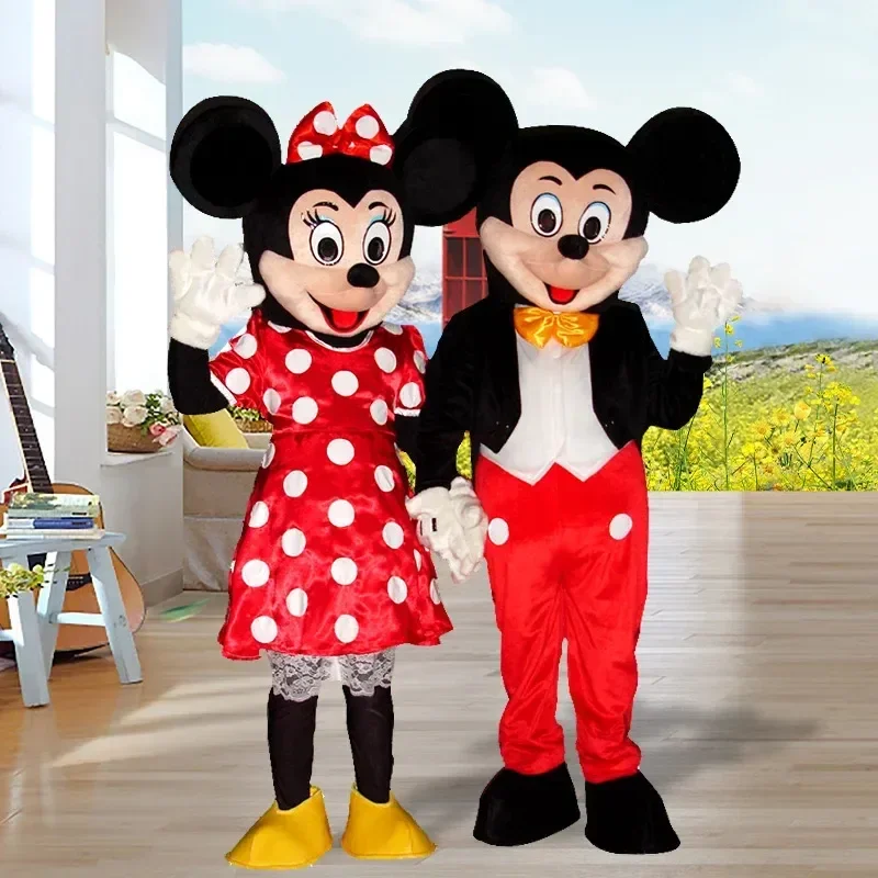Mickey Minnie Mouse Cosplay Maskot Oyuncak Kostüm Yetişkin Anime Karikatür Reklam Parti Büyük Peluş Reklam Olay Parti Yetişkin Görüntü 1