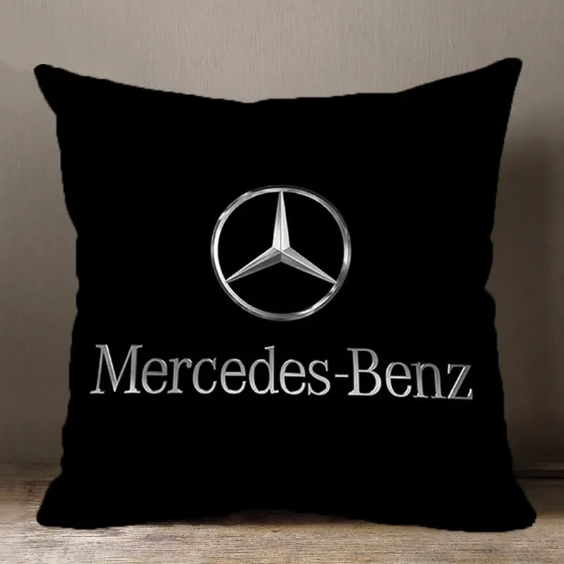 Minder örtüsü Mercedes-Benz Araba Dekoratif Yastık Kılıfı Çift Taraflı Baskılı Kare Yastık Kılıfı Görüntü 1