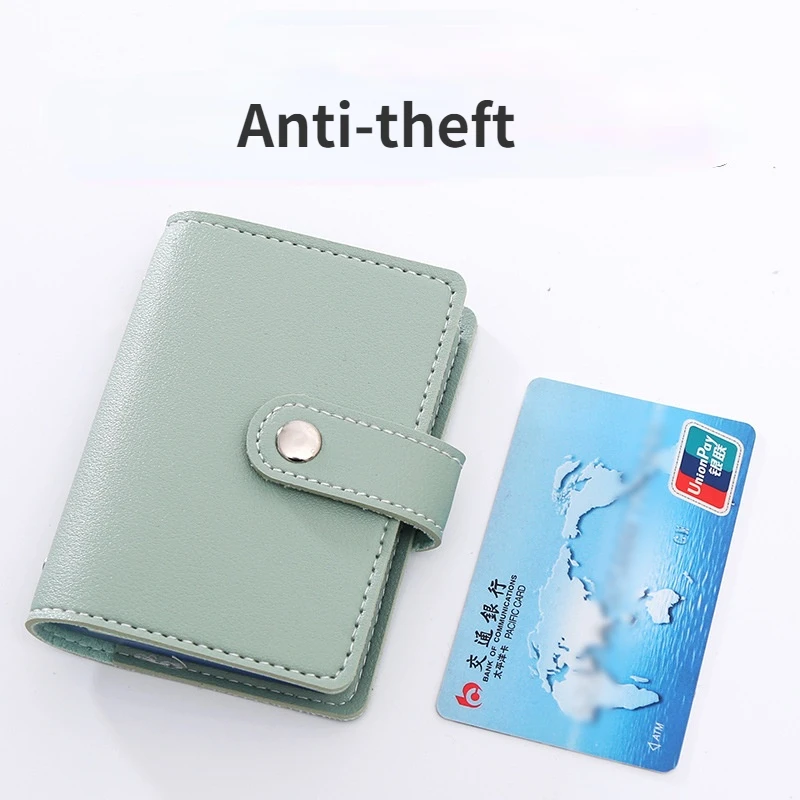 Moda Anti-RFİD Kredi kart tutucu kadın 26 Kart Yuvaları PU Deri Engelleme Okuyucu KİMLİK Banka Kartı Durumda Çanta Anti-hırsızlık Cüzdan Görüntü 1