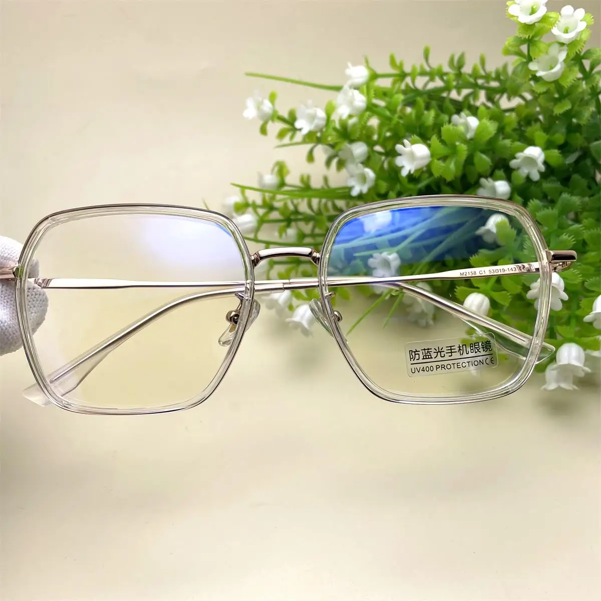 Moda şeffaf Metal Anti mavi ışık gözlük kadın erkek presbiyopi gözlük TR90 çerçeveleri optik okuma gözlüğü Okulary 0 ~ + 6 Görüntü 1