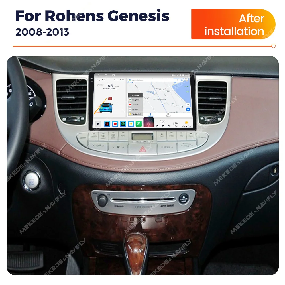 NaviFly Araba Radyo Stereo Akıllı Sistem Multimedya Oynatıcı Hyundai Rohens Genesis 2008-2013 GPS Navigasyon Çift Din DSP Görüntü 1
