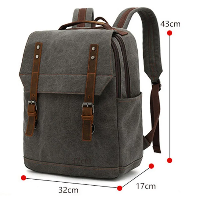 Oulylan Büyük Kapasiteli Sırt Çantası Laptop sırt çantası Yüksek erkek Sırt Çantası Bağbozumu keten sırt çantası okul çantası erkek Seyahat Çantaları Görüntü 1