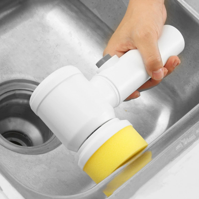 Sihirli Fırça Ev Bulaşık Yıkama Küvet Elektrikli Temizleme Fırçası Küvet Banyo Fırçası Görüntü 1