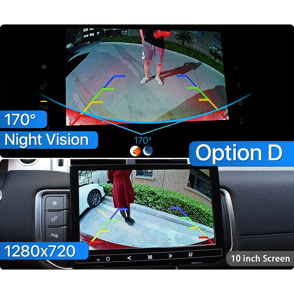 Skoda Octavia 2008-2013 araba için GreenYi 170° 1080P HD AHD Araç Arka Görüş Kamerası Görüntü 1