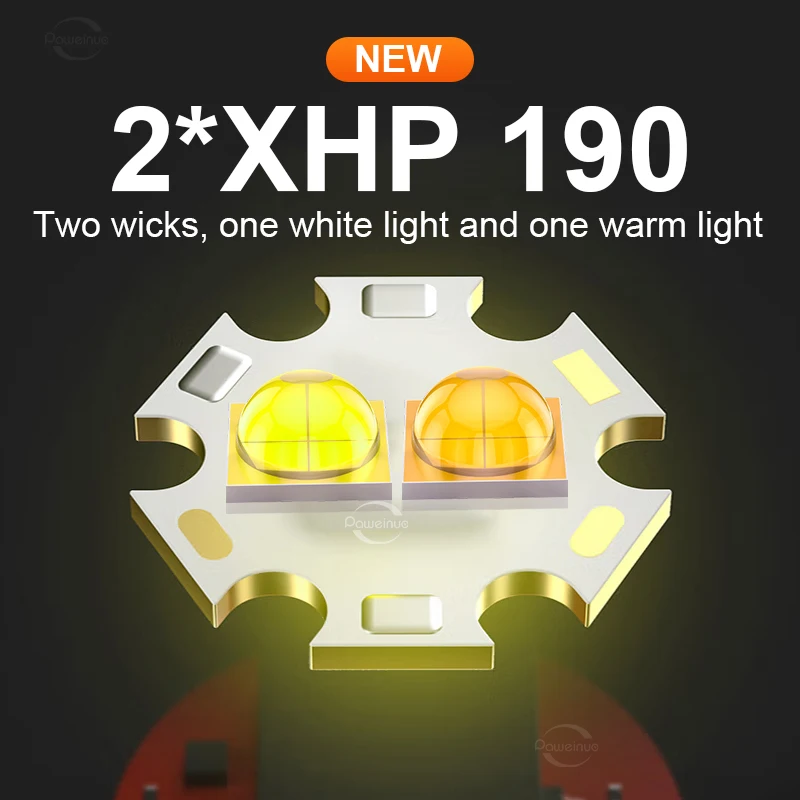 Süper Güçlü Far XHP190 USB şarj edilebilir led lamba Far Pil İle Su Geçirmez Ayak Kamp Aydınlatma Çalışma Kafa Fener Görüntü 1