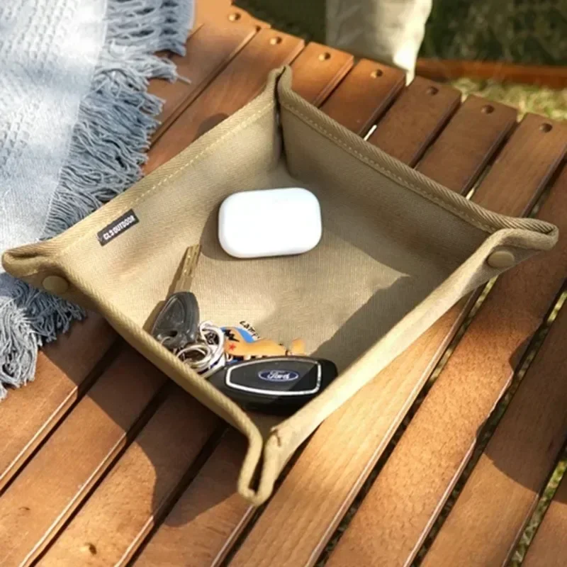 Taşınabilir Kamp Alet Tepsisi Katlanabilir Oxford saklama kutusu Su Geçirmez Seyahat Takı Eşyalar Makyaj EDC Aracı masa üstü organiser Görüntü 1