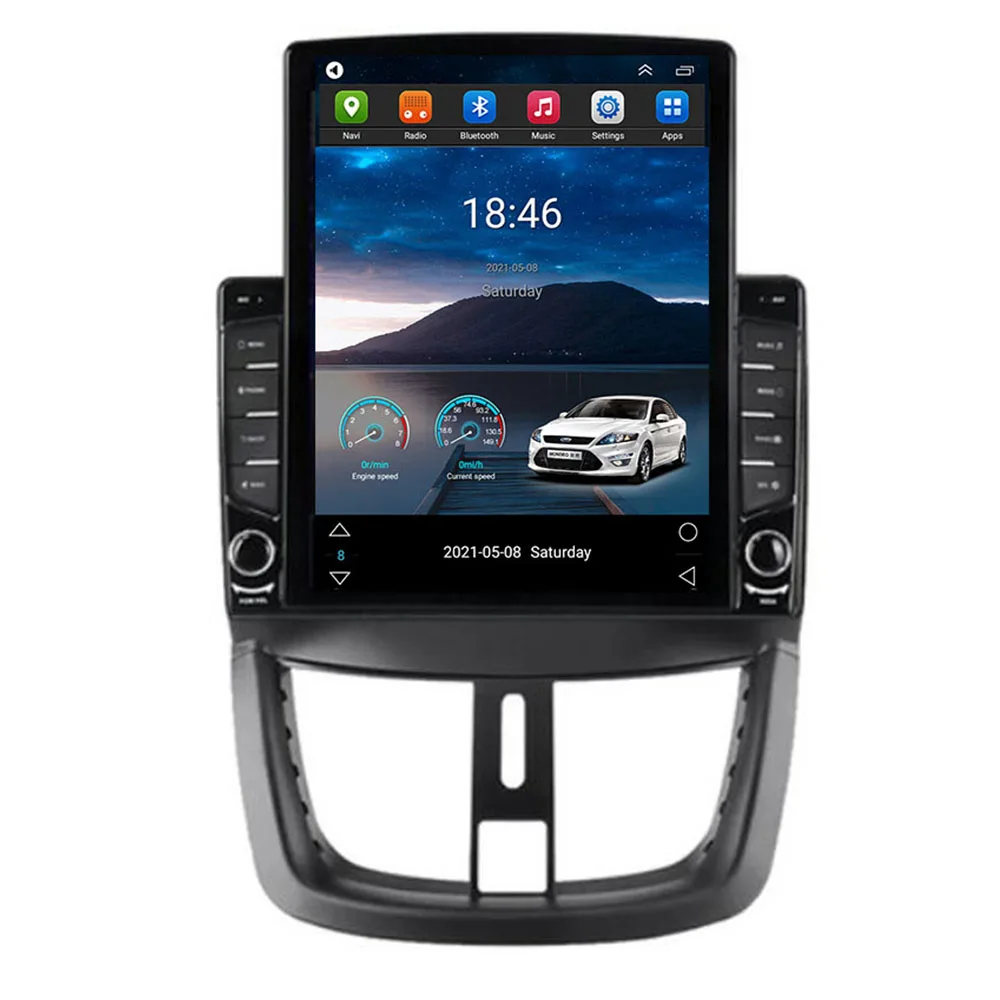 Tesla Tarzı 2 Din Android 12 Araba Radyo Peugeot 207 İçin 207CC 2006-2035 Multimedya Video Oynatıcı GPS Stereo Carplay DSP Kamera Görüntü 1