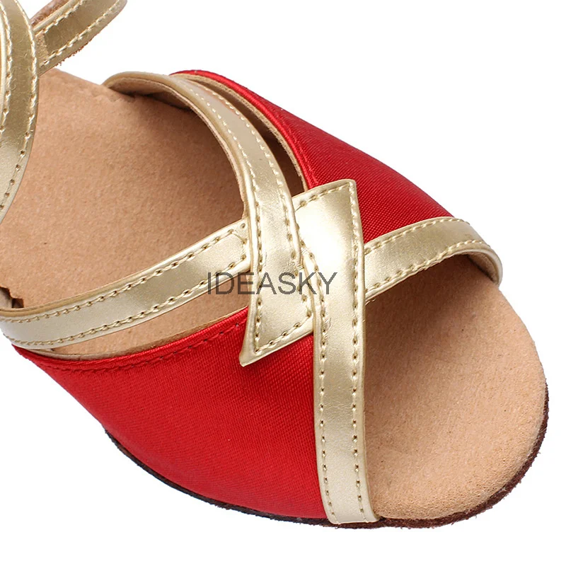 Toptan Çocuk Kız Dans Ayakkabıları Pullu Balo Salonu Çocuk Latin Dans Ayakkabıları Yumuşak Tango Modern Caz Dans Ayakkabıları Salsa Sandalet 3 cm Görüntü 1