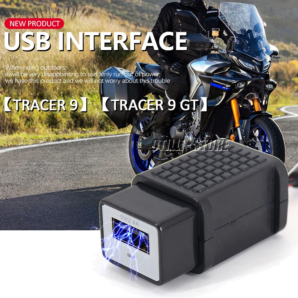 YENİ TRACER 9 USB Bağlantı Noktası Su Geçirmez Tracer 7 USB şarj adaptörü güç kaynağı soketi Yamaha Tracer 900 Tracer 9 GT 2021 2022 Görüntü 1