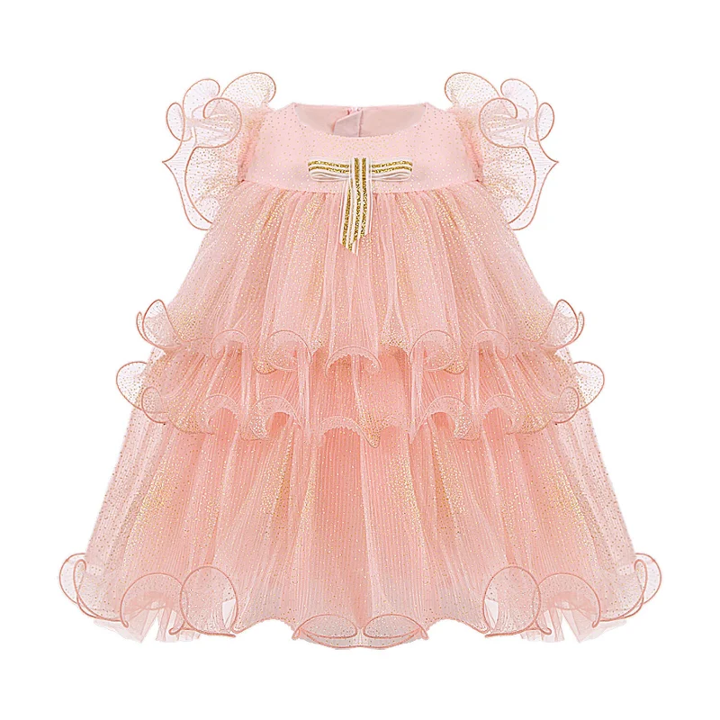 Yaz Parti Elbise Bebek Kız Prenses Kabarık Tül Resmi Elbise A-line Kolsuz Doğum Günü Elbise Piyano Performans Elbise E21205 Görüntü 1