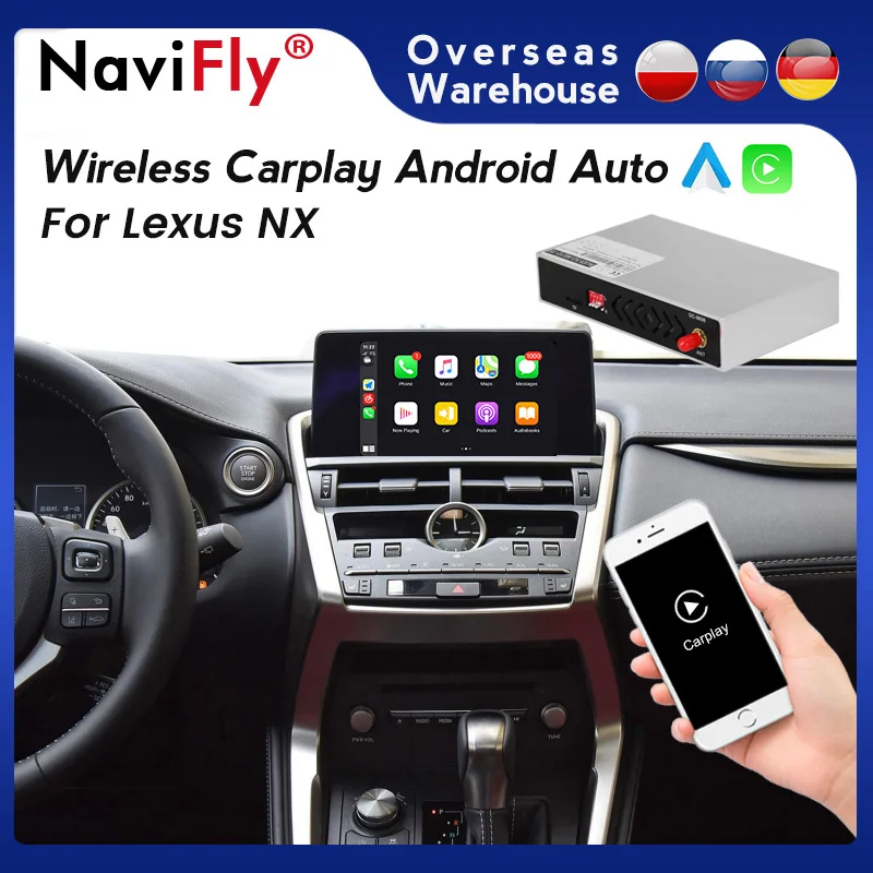 Yeni Varış Kablosuz CarPlay KUTUSU Lexus NX İçin NX200 NX300 2015-2020 Android Otomatik Ayna Bağlantı AirPlay Çevrimiçi Harita Tak ve Çalıştır Görüntü 1
