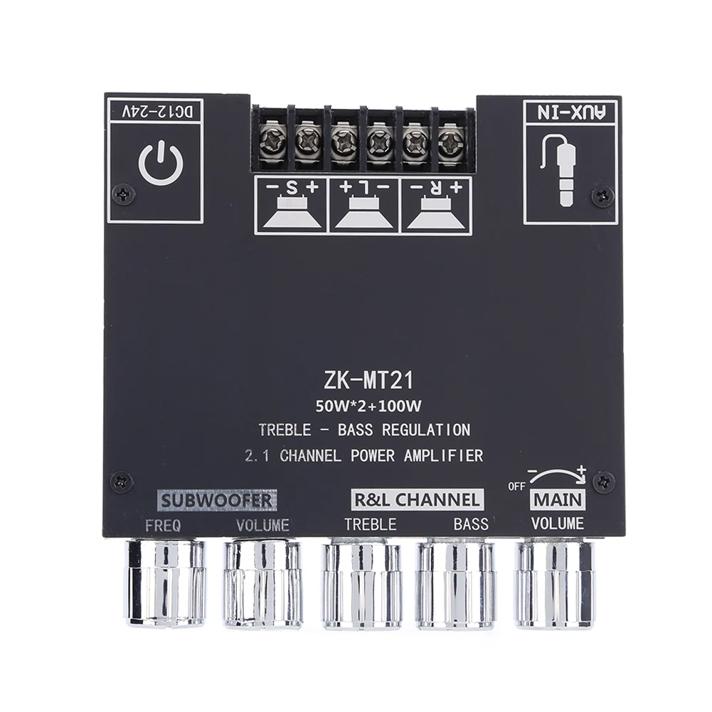 ZK-MT21 2x50 + 100W 2.1 Kanal BT5.0 AUX Dijital Güç Subwoofer Amplifikatör Kurulu Filtre İle AM Girişim Bastırma Fonksiyonu Görüntü 1